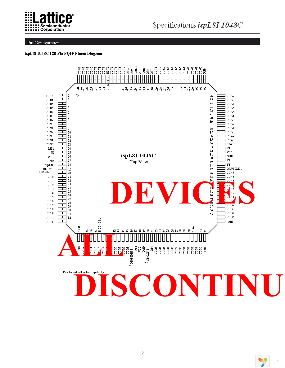 ISPLSI 1048C-50LQ Page 13